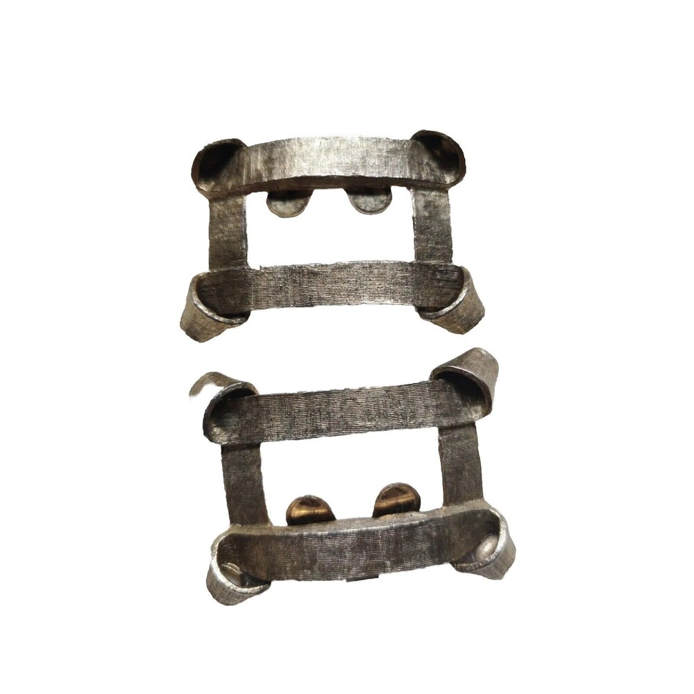 MUSI Brushed Gold Tone Shoe Clips Buckles Vintage Jewelry